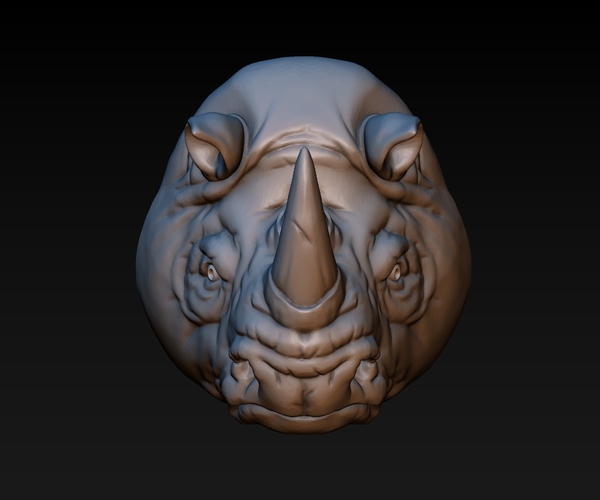 Rhino head 3D Print 200392