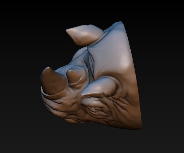 Rhino head 3D Print 200393