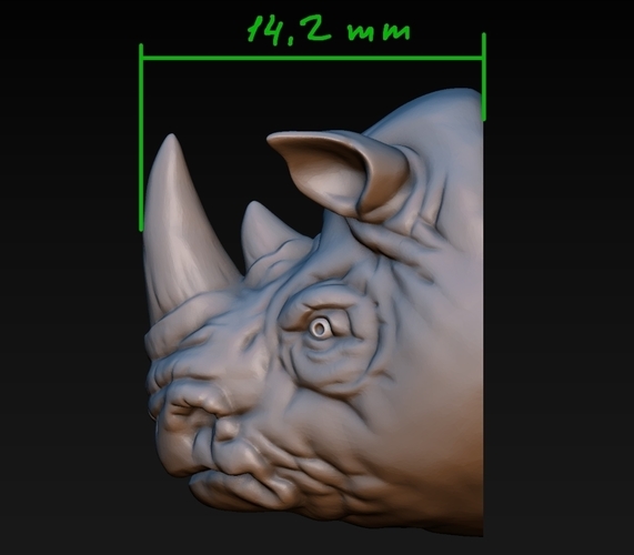 Rhino head 3D Print 200396