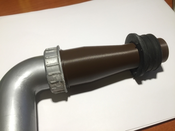 Conical exhaust pipe 44-31-h135 - 1 1/2 thread 3D Print 200443