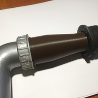 Small Conical exhaust pipe 44-31-h135 - 1 1/2 thread 3D Printing 200443
