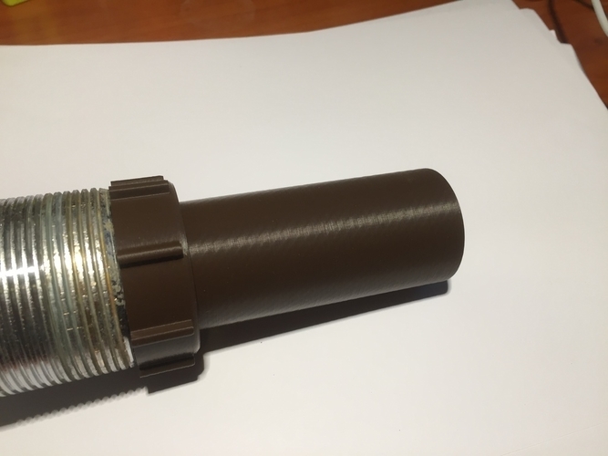 Exhaust pipe Tubo dritto 39-h90 - 1 1/2 thread connection 3D Print 200447