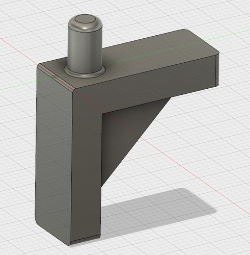 To support L - shaped pegs - diameter pin 5mm 3D Print 200478