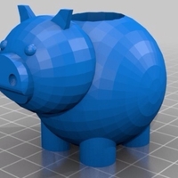 Small Little pig paracord bead 3D Printing 200504