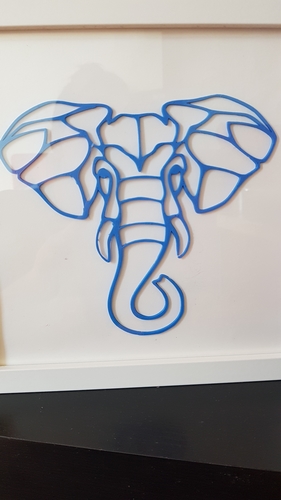 2D elephant face 3D Print 200605