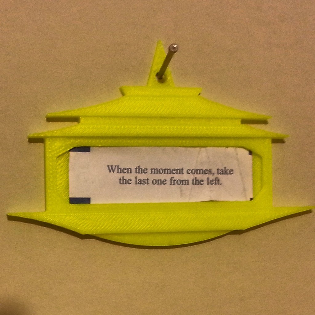 3d Printed Fortune Cookie Fortune Display By Atomjaay Pinshape