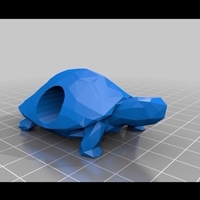 Small Low Poly Turtle Bead for paracord 3D Printing 200700