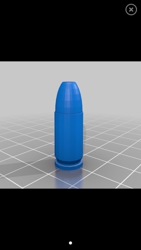 9mm bullet Paracord Bead 3D Print 200766