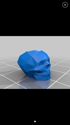 Low Poly Skull Paracord Bead V2 3D Print 200767