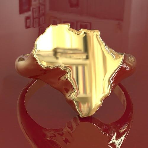 Africa men's ring  3D Print 200772