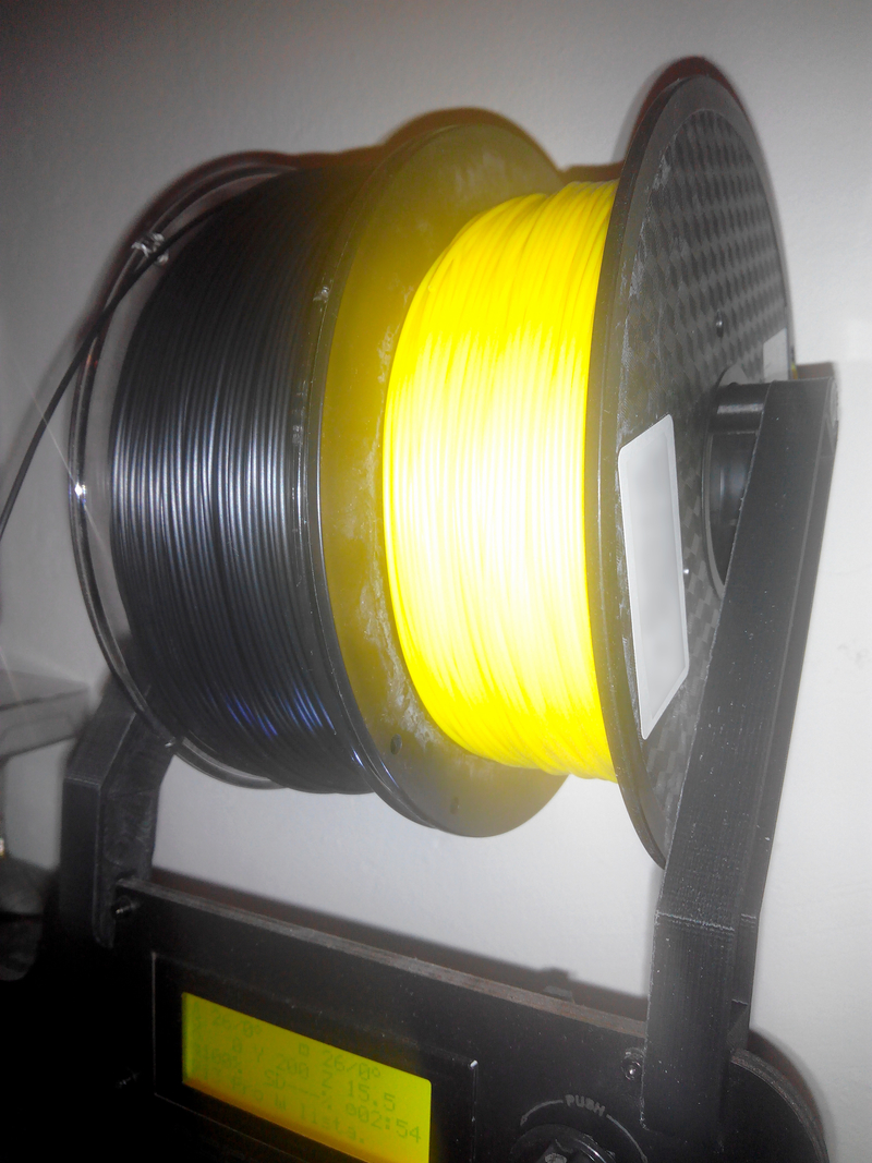 Geeetech Prusa I3 Pro W filament roll holder on top (ABS/PLA)
