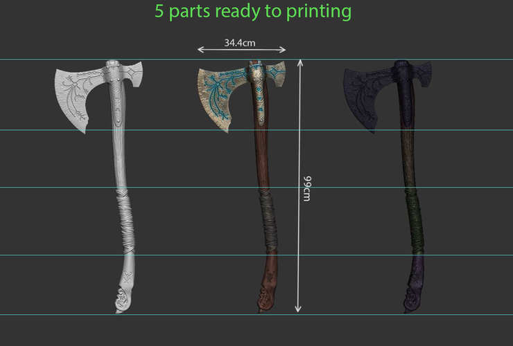 weapon Kratos axe God Of War 2018 3D Print 201118