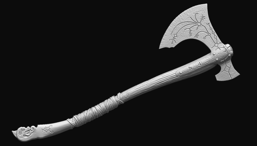weapon Kratos axe God Of War 2018 3D Print 201124