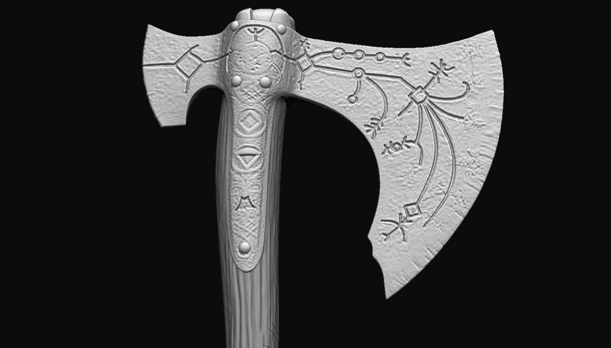 weapon Kratos axe God Of War 2018 3D Print 201127