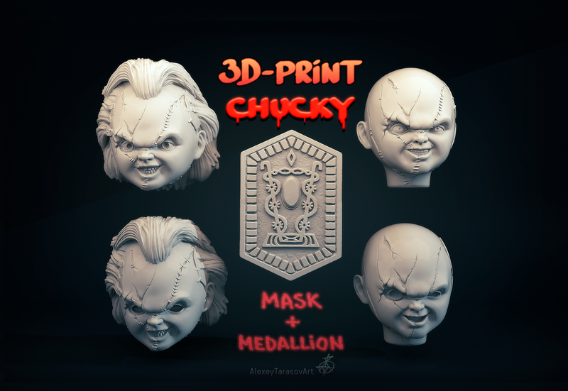 CHUCKY MASK and MEDALLION