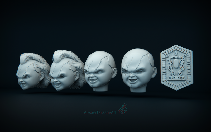 CHUCKY MASK and MEDALLION 3D Print 201212