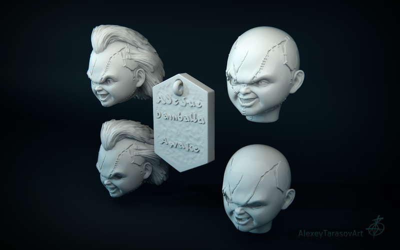 CHUCKY MASK and MEDALLION 3D Print 201214