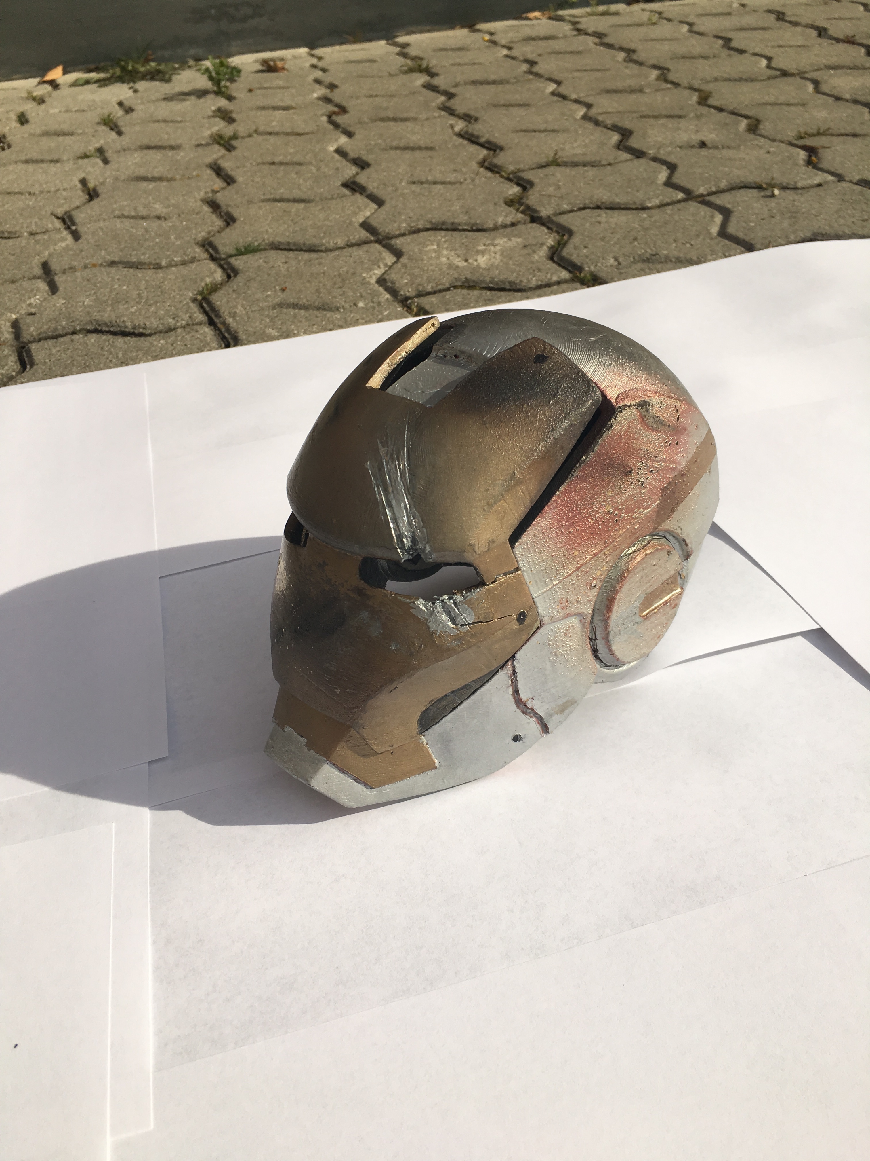 20D Printed iron man helmet by Kilian Herbst   Pinshape