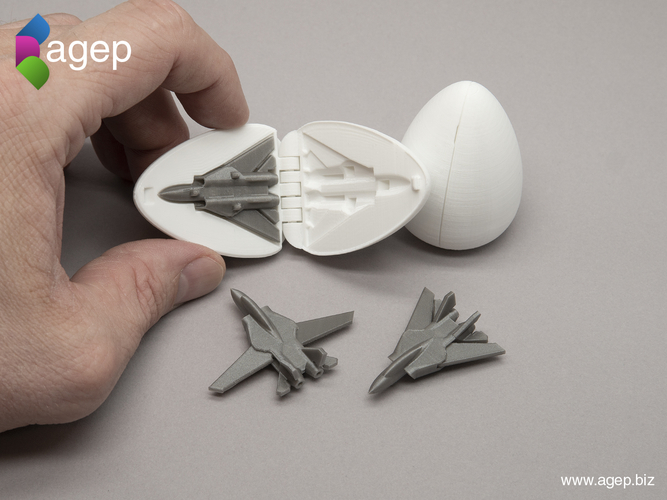 Surprise Egg #6 - Tiny Jet Fighter 3D Print 201413