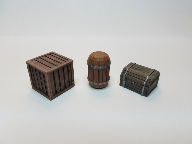 Tabletop Terrain - Wooden Storage 3D Print 201520