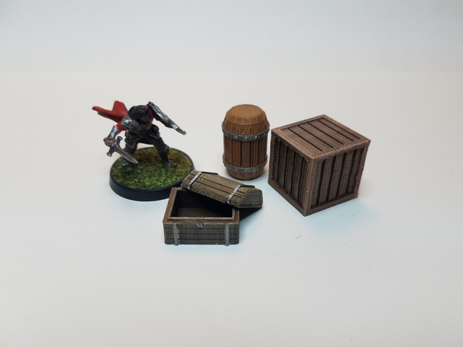 Tabletop Terrain - Wooden Storage 3D Print 201522