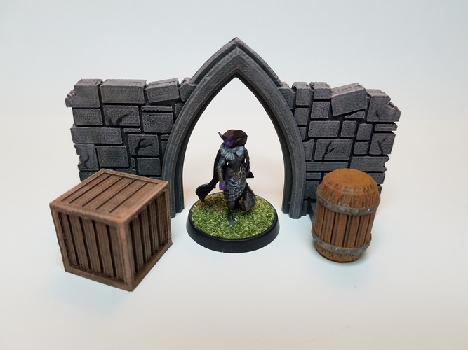 Tabletop Terrain - Stone Walls 3D Print 201525