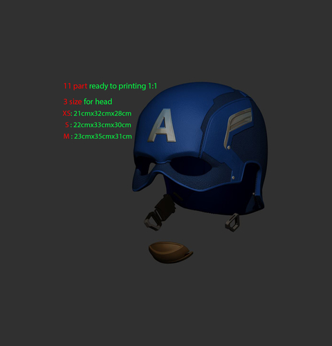 Captain Helmet 3D Print 201565