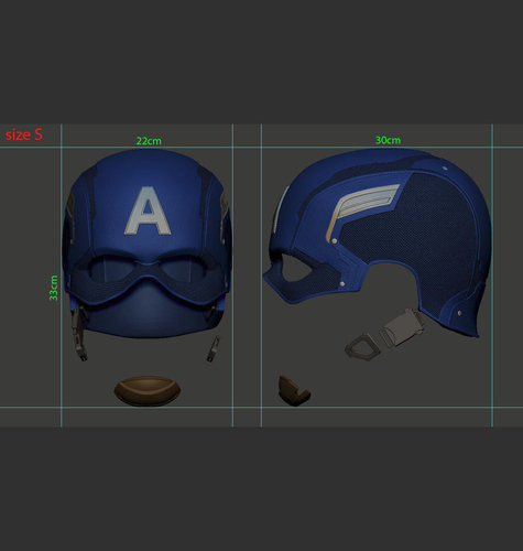 Captain Helmet 3D Print 201587
