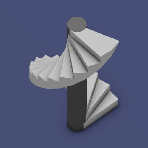 Spiral staircase 3D Print 201736
