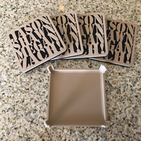 Customizable Coasters with Holder - Thumbnail 2