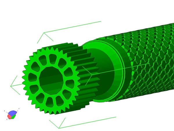 Medium Honeycomb press. 3D Printing 20177