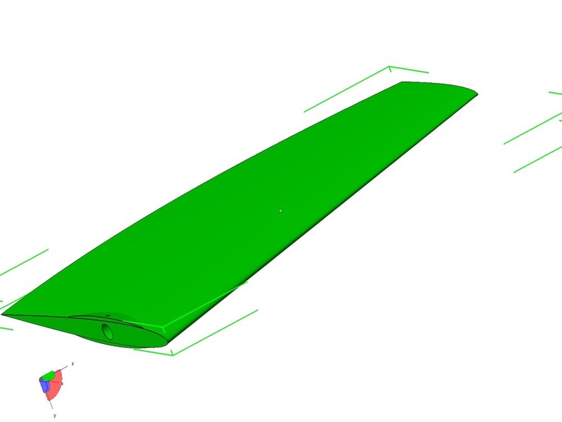 Surfski rudder plug for moulding/casting from.