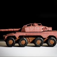 Small Rooikat Amourd Car( Wargame ) 3D Printing 201839
