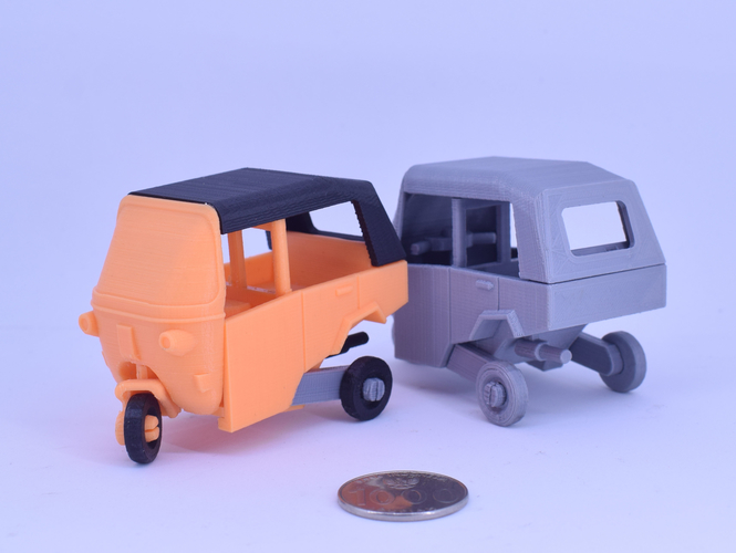 Classic 3 Wheels Car no support 3D Print 201849