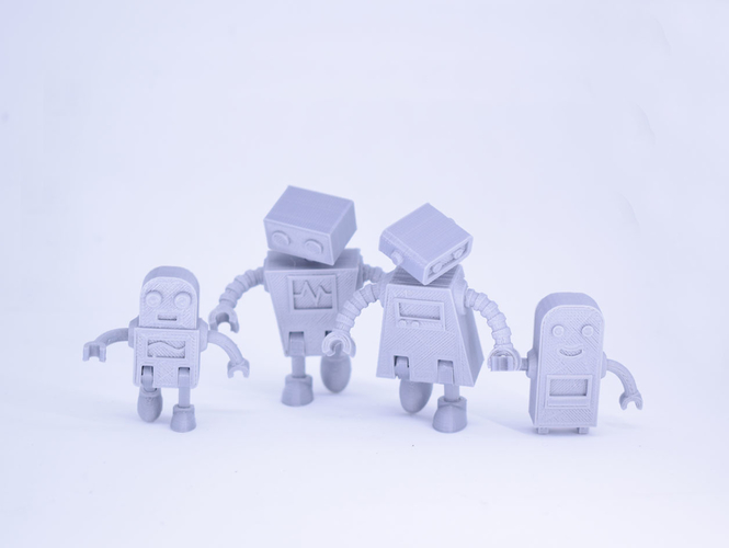 Robot Family Simple No Support 3D Print 201851