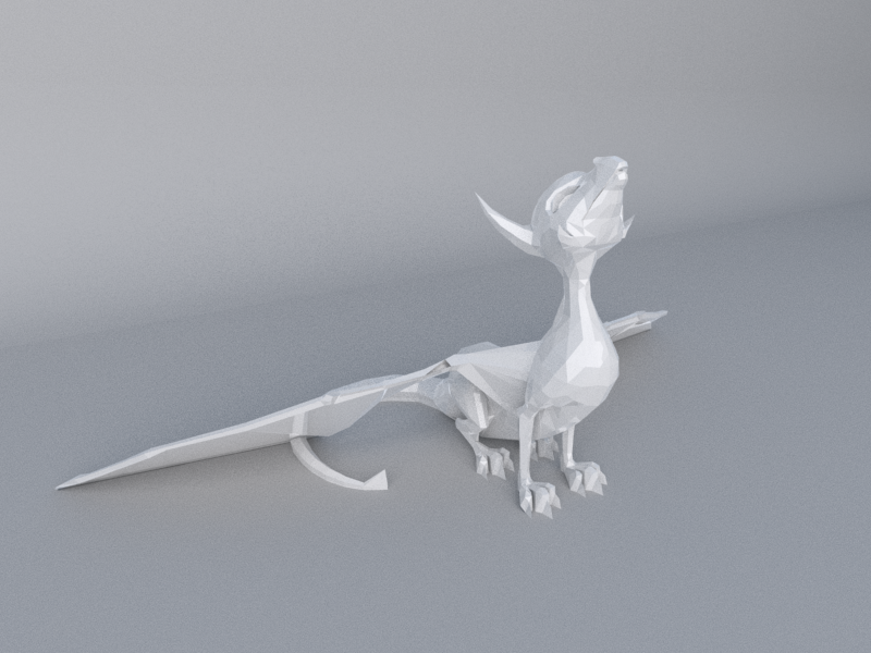 Low Poly Dragon- support free