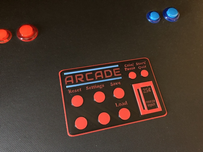 Arcade Machine Directions Card 3D Print 201880