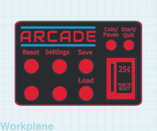 Arcade Machine Directions Card 3D Print 201881