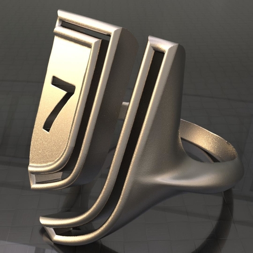 J7 men's ring  3D Print 201916