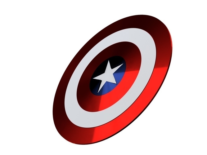 Captian Americal Shield Fidget Spinner 3D Print 202019