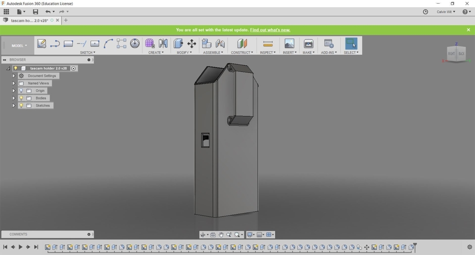 Tascam DR-05 Belt Holder V2 3D Print 202032