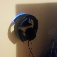 Small Headphone stand with EL wire 3D Printing 202039