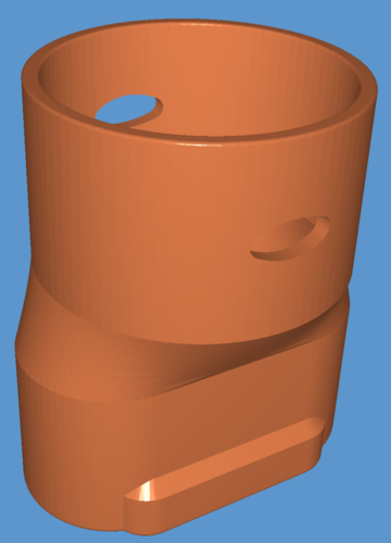 Flex hose to Bosch sander adaper 3D Print 202061