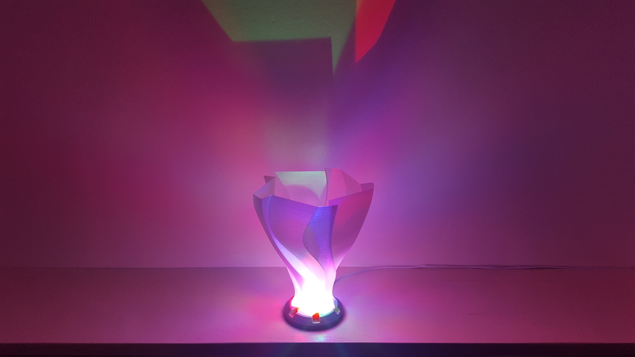 Unfolding Flower Vase Lampshade 3D Print 202092