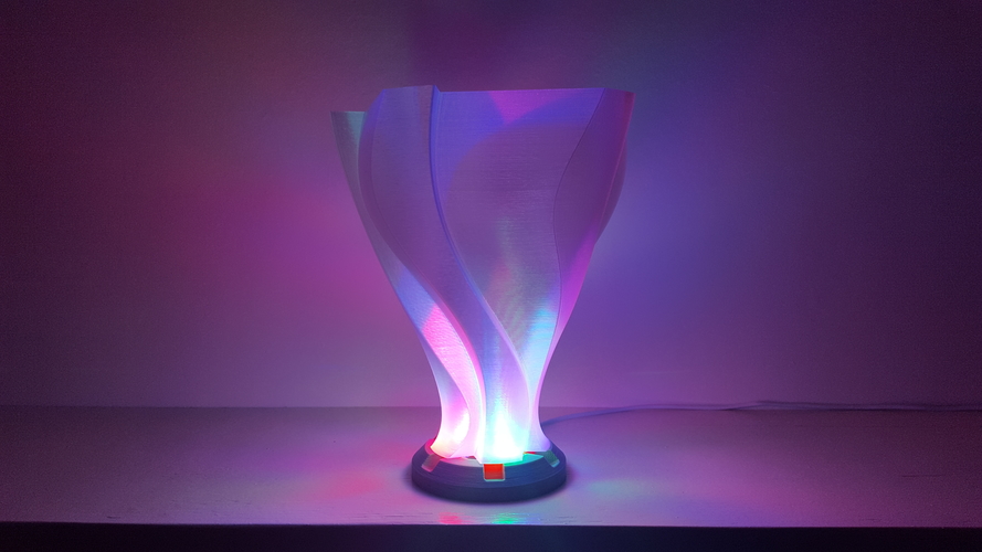 Unfolding Flower Vase Lampshade 3D Print 202094
