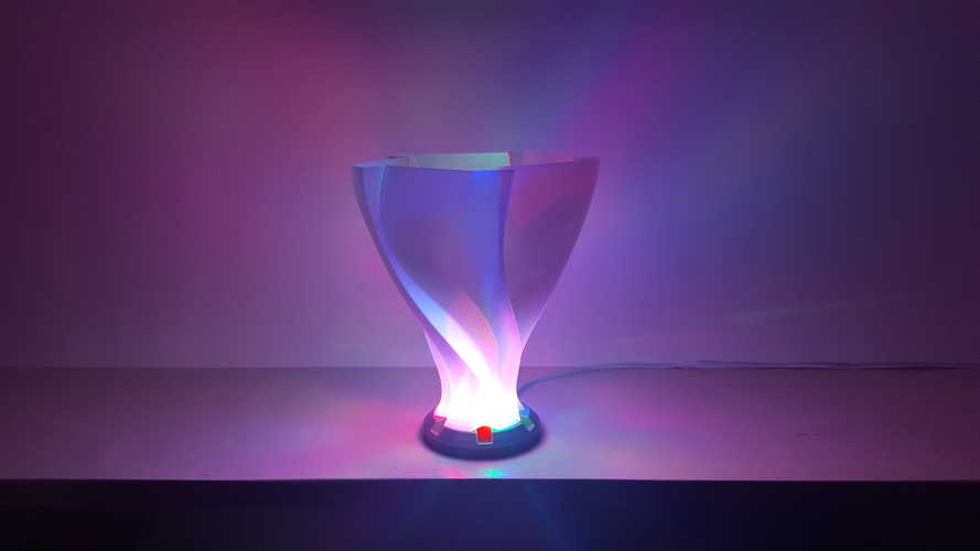 Unfolding Flower Vase Lampshade 3D Print 202095