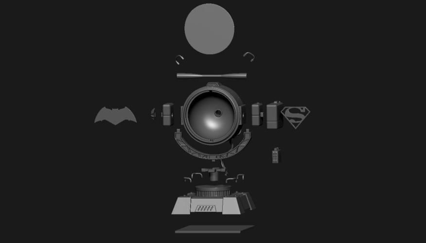 Signal Night Light Base for Batman - Superman - Justice League 3D Print 202292