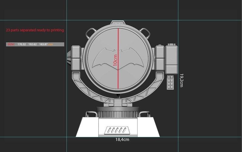 Signal Night Light Base for Batman - Superman - Justice League 3D Print 202299