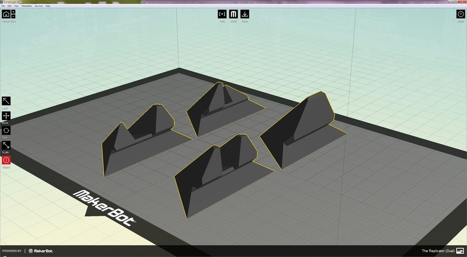 Corner Hole Plug for Makerbot Replicator  3D Print 20261
