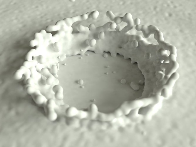 8-bit pixel | pixelized waterdrop with Dissolvable material 3D Print 20280